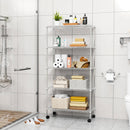 2 Pack 5 Tier Shelf Wire Shelving Unit, NSF Heavy Duty Wire Shelf Metal Large Storage Shelves Height Adjustable Utility for Garage Kitchen Office Commercial Shelving Steel Layer Shelf - Chrome