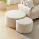 Modern Upholstered Round Coffee Table For Living Room (Set of 2) by HouseOfZazla