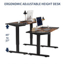 55"×24" Black & Rustic Electric Standing Desk
