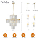 20' Modern Crystal Chandelier with Gold Finish