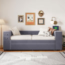 Upholstered Bed With Storage And Twin Trundle, USB Charging Ports by Unique Piece Furniture
