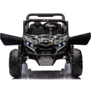 24V Two-Seater Kids Ride On UTV W/Parents Remote Control,Four-Wheel Suspension,Slow Start,Large wheel design,Anti-collision bar,Storage space,Music,USB,Bluetooth,Volume control,LED lights for Kids 3+.