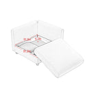 Stylish Camel Chenille 2-Seater Sofa with Storage Seat and Cylindrical Backrest