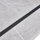 5-piece Dining Table Chairs Set, Rectangular Dining Room Table Set for 4, Modern Dining Table and faux leather Chairs for Kitchen Dining Room, Small Space, GRAY