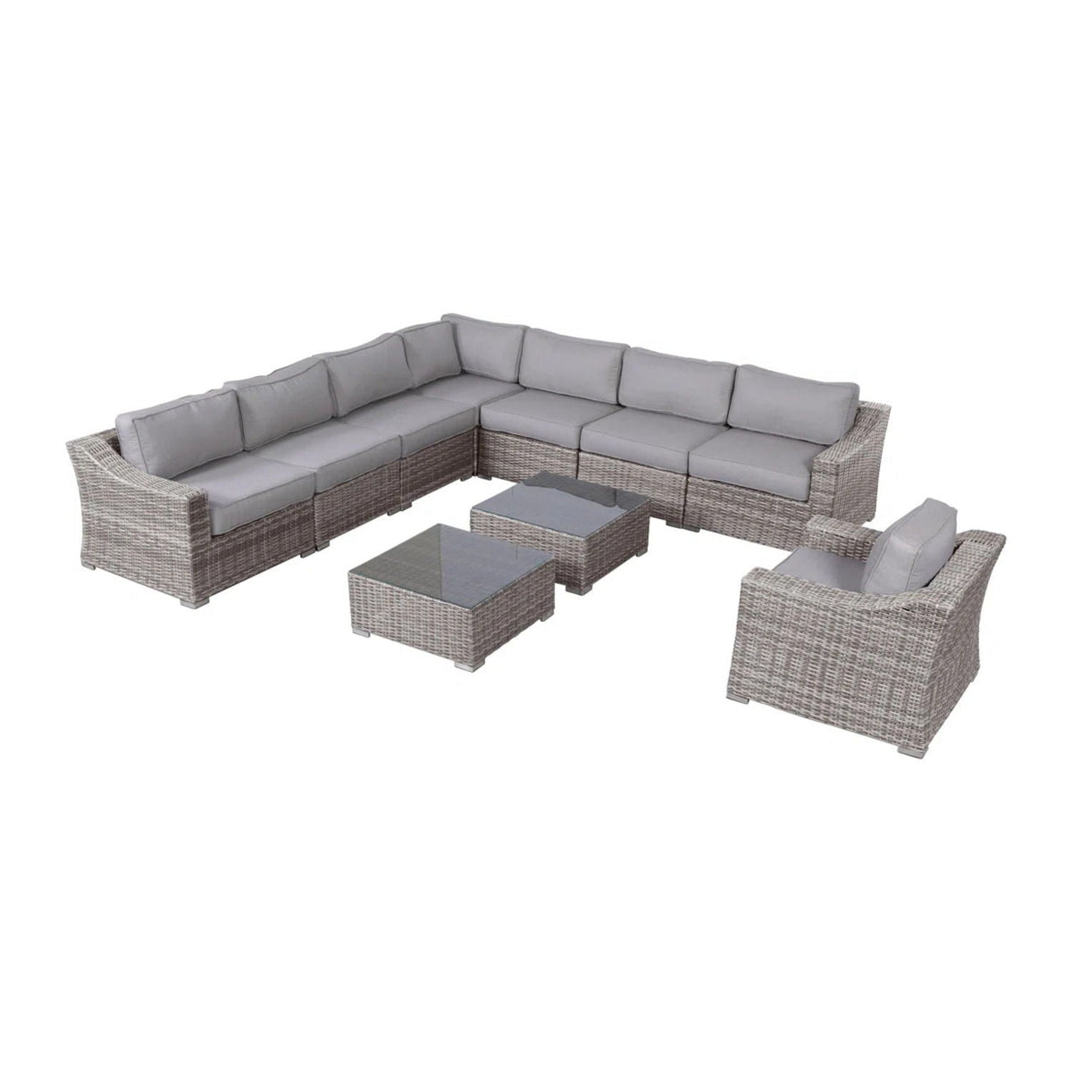 Outdoor Wicker Conversation Set With Cushions, All Weather, photo 20 of 40