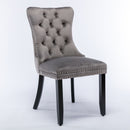 Nikki Collection Modern Velvet Upholstered Dining Chair Set