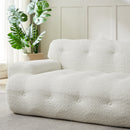 87.4-Inch Cloud Series Minimalist Button-Tufted Square Arm Three-Seater Sofa