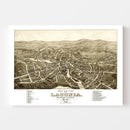 Vintage Map of Laconia, New Hampshire 1883
