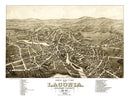 Vintage Map of Laconia, New Hampshire 1883