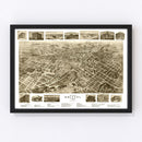 Vintage Map of Bristol, Virginia 1912