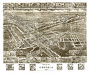 Vintage Map of Emporia, Virginia 1907