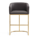 Mid-Century Modern Stool With Steel Base by HouseOfZazla