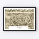 Vintage Map of Franklin, Virginia 1907