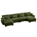 Super Comfort Oversized Modular Sectional Sofa With Movable Ottoman by HouseOfZazla