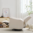29.5'' Wide Wingback Swivel Rocker Recliner Chair, Glider Rocker Recliner, Rocking Chair Nursery for Living Room Bedroom Apartment,Linen,Beige