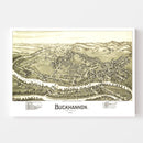 Vintage Map of Buckhannon, West Virginia 1900