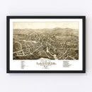 Vintage Map of Laconia, New Hampshire 1883