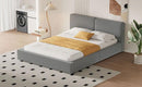Upholstered Platform Bed, Grounded Bed With Solid Frame by HouseOfZazla
