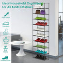 10-Tier Shoe Rack Organizer for Hallways and Closets by LJGDeals