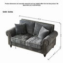 Modern 3 And 2 Seater Sofa With Rolled Arms, Tufted Upholstered Couch by HouseOfZazla