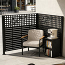 W48" x H47.3" Metal Privacy Screen with Rose Design by HouseOfZazla