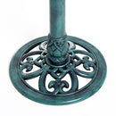 Outsunny 28'' Bird Bath Outdoor Resin Decor with Fleur De Lis Pattern