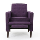 Mid-Century Modern Recliner With Button Tufted Waffle Stitch by HouseOfZazla