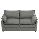 Modern Loveseat Sofa, Upholstered Couch With Side Storage Pockets