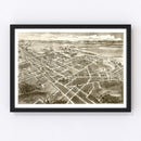 Vintage Map of Hickory, North Carolina 1907