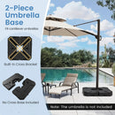 274 LBS Cantilever Patio Umbrella Base with Handles by LJGDeals
