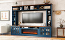 U-Can 95.5" Wall Unit Entertainment Center with Bookshelves