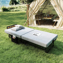 78"×31" Folding Bed with Headboard & USB Charging Station