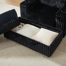 3 Seater Sofa With 2 Ottomans For Living Room by HouseOfZazla