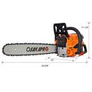 62Cc Gas Powered Chainsaw with 18" and 20" Aluminium Guide Bars by HouseOfZazla