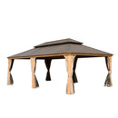 14x24FT Hardtop Gazebo With Galvanized Steel Double Roof by HouseOfZazla