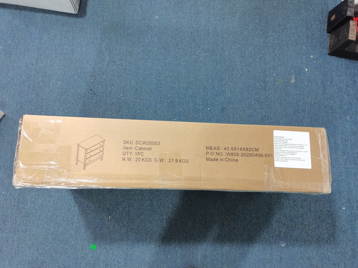 White 3 Drawer Dresser for Bedroom, photo 6 of 10