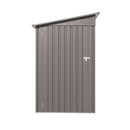 Lean To Shed With Windows, Tool House With Sloping Roof With 2 Vents And 1 Side Open Door For Backyard - Gray by HouseOfZazla