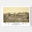 Vintage Map of West Lebanon, New Hampshire 1889