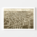Vintage Map of Statesville, North Carolina 1907