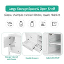 36" Bathroom Vanity Base Only, Solid Wood Frame and MDF Boards, White