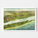 Vintage Map of Palm Beach & Lake Worth, Florida 1915