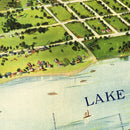 Vintage Map of Palm Beach & Lake Worth, Florida 1915
