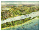 Vintage Map of Palm Beach & Lake Worth, Florida 1915