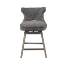360 Degree Swivel Counter Stool With Silver Detailing by HouseOfZazla