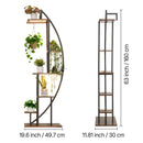 63-Inch Tall 6-Tier Indoor Plant Stand with Grow Lights (2-Pack)