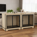 Dog Crate Furniture with Two Combined Rooms