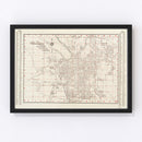 Vintage Map of Montgomery, Alabama 1956