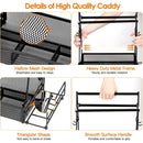 Utensil Caddy Metal Grill Caddy with Paper Towel Holders Utensil Holder	for Outdoor Picnic Barbecue Camping Grilling Tools Storage Organizer Barbecue