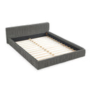 Modern Upholstered Platform Bed Frame With Pleated Design by HouseOfZazla