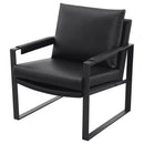 Goldbriar - Upholstered Track Arm Accent Chair - Black by HouseOfZazla